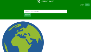 openclipart圖庫：Globe Icon facing Europe and Africa縮圖