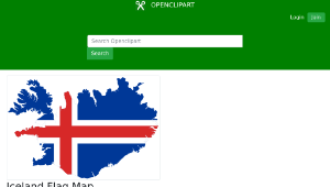 openclipart圖庫：Iceland Flag Map縮圖