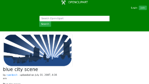 openclipart圖庫：blue city scene縮圖