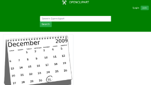 openclipart圖庫：Desk Calendar縮圖
