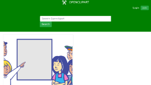 openclipart圖庫：point to board縮圖