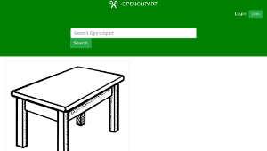 openclipart圖庫：table - lineart-資源代表圖
