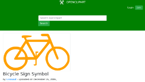 openclipart圖庫：Bicycle Sign Symbol縮圖