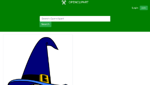 openclipart圖庫：Wizard in blue hat縮圖