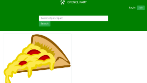 openclipart圖庫：Pizza Slice in Tango Colors縮圖