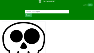 openclipart圖庫：Naive skull-資源代表圖
