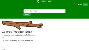 openclipart圖庫：Colored Wooden Stick-資源代表圖