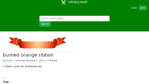 openclipart圖庫：burned orange ribbon縮圖