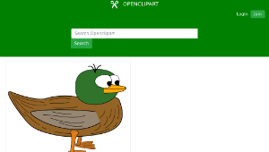 openclipart圖庫：Cartoon Duck-資源代表圖