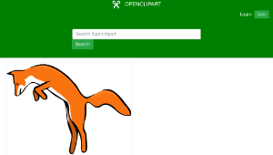 openclipart圖庫：Leaping Red Fox-資源代表圖