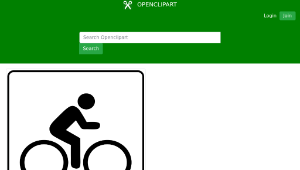 openclipart圖庫：Hotel Icon Near Bike Route縮圖