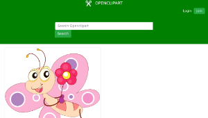 openclipart圖庫：Cartoon Butterfly Art-資源代表圖