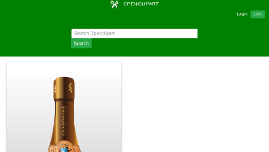 openclipart圖庫：Bottle of Champagne縮圖