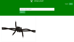 openclipart圖庫：Barbed wire-資源代表圖