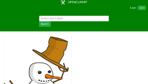 openclipart圖庫：Hat Tip Snowman縮圖