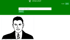 openclipart圖庫：Smiling Man 7縮圖
