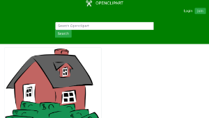 openclipart圖庫：House sitting on a pile of money縮圖