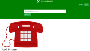 openclipart圖庫：Red Phone-資源代表圖