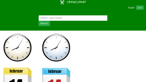 openclipart圖庫：Clock + Calendar縮圖