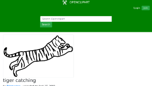 openclipart圖庫：tiger catching-資源代表圖