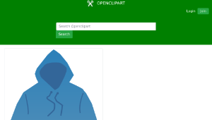 openclipart圖庫：Blue hoodie縮圖