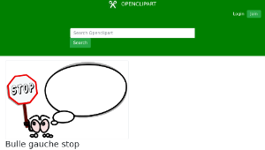 openclipart圖庫：Bulle gauche stop-資源代表圖