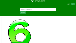 openclipart圖庫：Glossy Number : Six-資源代表圖