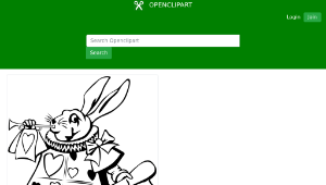 openclipart圖庫：Rabbit from Alice in Wonderland