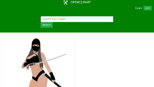 openclipart圖庫：Ninja girl-資源代表圖