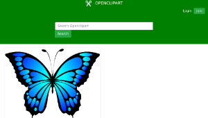 openclipart圖庫：Blue Butterfly-資源代表圖