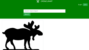 openclipart圖庫：moose sihouette縮圖