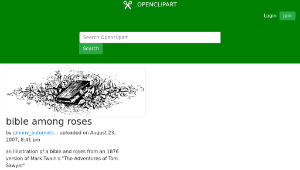 openclipart圖庫：bible among roses縮圖