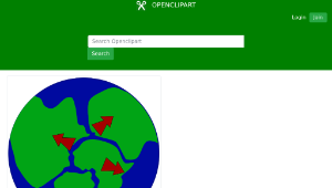 openclipart圖庫：Earth with continents breaking up-資源代表圖