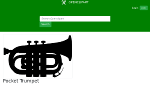 openclipart圖庫：Pocket Trumpet-資源代表圖