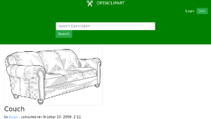 openclipart圖庫：Couch-資源代表圖