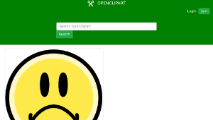 openclipart圖庫：Sad Face Emoticon (Yellow)-資源代表圖