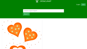 openclipart圖庫：Valentine Orange Hearts-資源代表圖