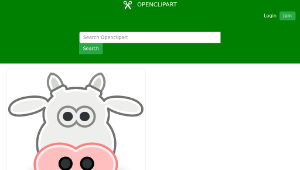 openclipart圖庫：Tango Style Cow Head縮圖