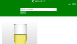 openclipart圖庫：Glass of Champagne