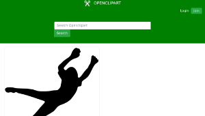 openclipart圖庫：Goalkeeper silhouette-資源代表圖