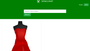 openclipart圖庫：Gown縮圖