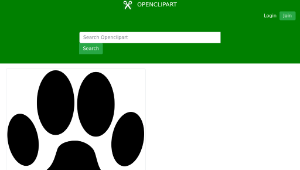 openclipart圖庫：Cat or cougar footstep/track-資源代表圖