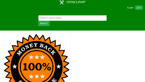 openclipart圖庫：Money Back Guarantee Sticker縮圖