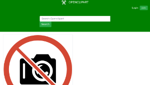 openclipart圖庫：No Camera Sign縮圖