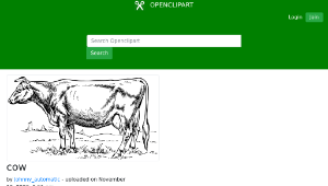 openclipart圖庫：cow縮圖