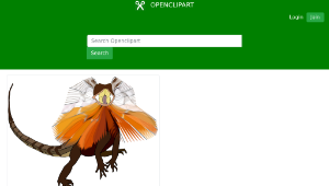 openclipart圖庫：Frill-necked lizard (dragon)-資源代表圖