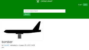 openclipart圖庫：bomber縮圖