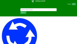openclipart圖庫：Roundabout Traffic Sign-資源代表圖