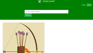 openclipart圖庫：bow, arrow and quiver縮圖