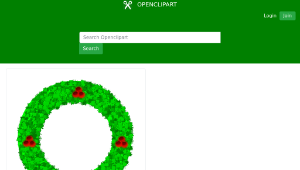 openclipart圖庫：Christmas Wreath縮圖